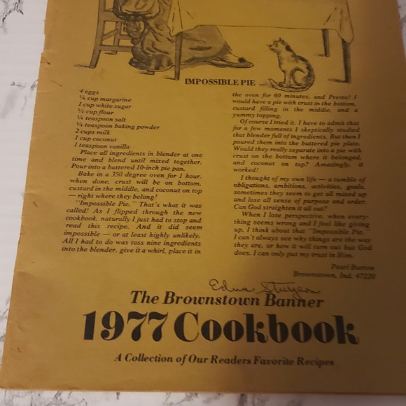 Source Unknown Vintage Cookbook with Yellow Cover. Antique paperback cookbooks - Picture 4 of 5